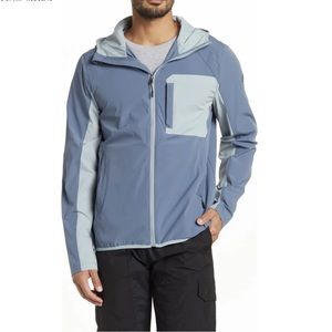 BE BOUNDLESS Colorblock Men’s Hooded Stretch Nylon Long Sleeve Jacket XL , NWOT